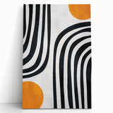 Geometric Abstract Paintings – Bold Curved Line Art