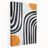 Geometric Abstract Paintings – Bold Curved Line Art