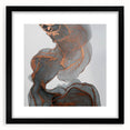 Fluid Moody Modern Wall Art – Abstract Gray & Copper Canvas