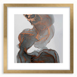 Fluid Moody Modern Wall Art – Abstract Gray & Copper Canvas