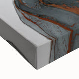 Fluid Moody Modern Wall Art – Abstract Gray & Copper Canvas