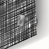 Geometric Abstract Canvas Artworks - Black Grid on White Texture