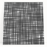 Geometric Abstract Canvas Artworks - Black Grid on White Texture