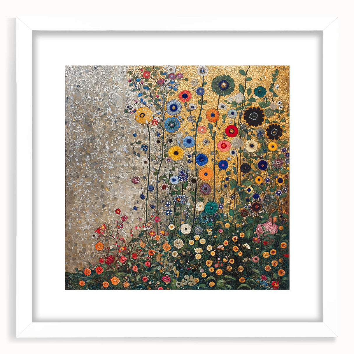 Colorful Abstract Floral Wall Art – Contemporary Botanical Print