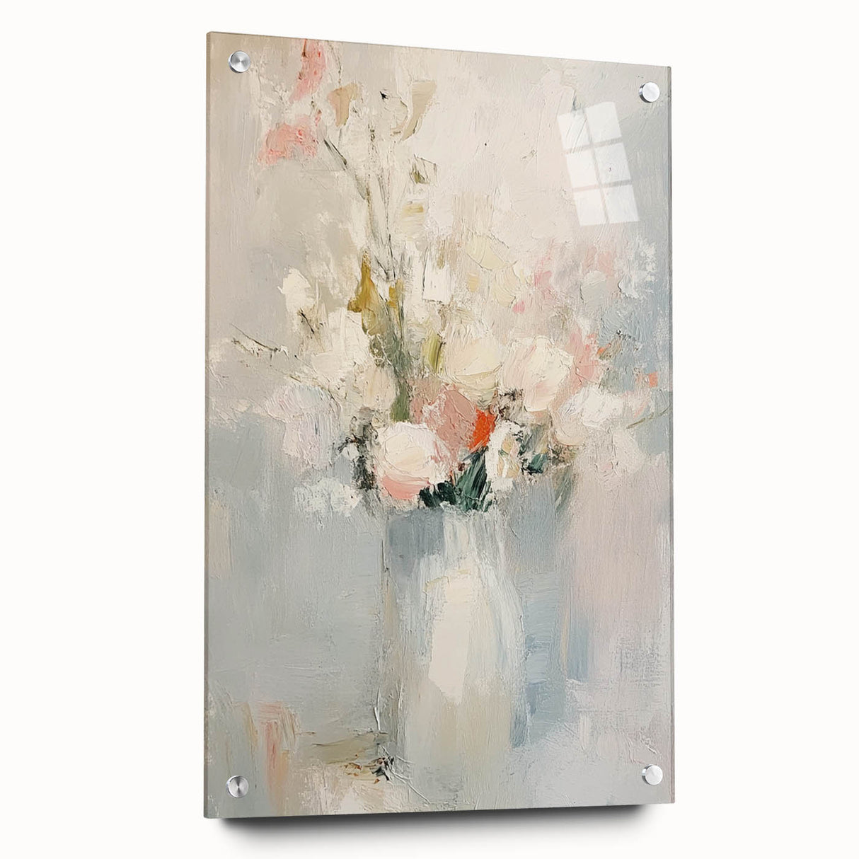Minimalist Abstract Floral Wall Art – Elegant Pastel Canvas Print