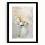 Minimalist Abstract Floral Wall Art – Elegant Pastel Canvas Print