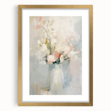 Minimalist Abstract Floral Wall Art – Elegant Pastel Canvas Print