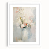 Minimalist Abstract Floral Wall Art – Elegant Pastel Canvas Print
