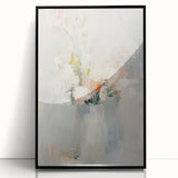 Minimalist Abstract Floral Wall Art – Elegant Pastel Canvas Print