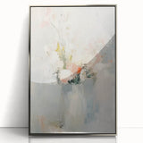 Minimalist Abstract Floral Wall Art – Elegant Pastel Canvas Print