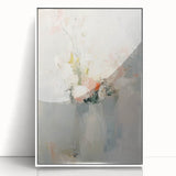Minimalist Abstract Floral Wall Art – Elegant Pastel Canvas Print