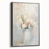 Minimalist Abstract Floral Wall Art – Elegant Pastel Canvas Print