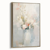 Minimalist Abstract Floral Wall Art – Elegant Pastel Canvas Print