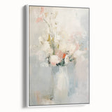 Minimalist Abstract Floral Wall Art – Elegant Pastel Canvas Print