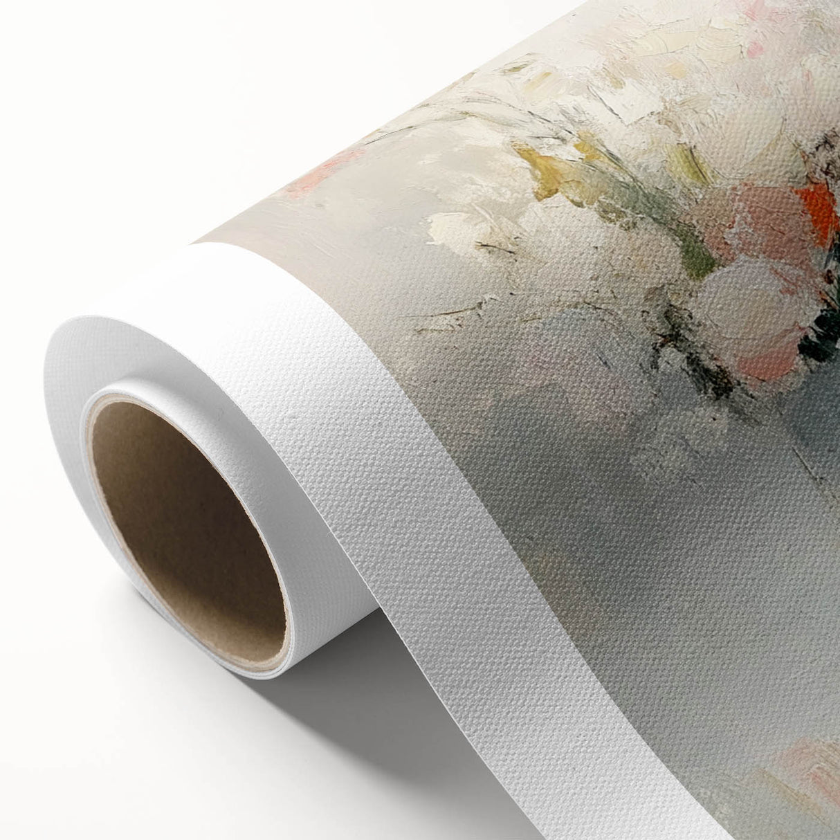 Minimalist Abstract Floral Wall Art – Elegant Pastel Canvas Print