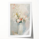 Minimalist Abstract Floral Wall Art – Elegant Pastel Canvas Print