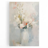 Minimalist Abstract Floral Wall Art – Elegant Pastel Canvas Print