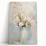 Minimalist Abstract Floral Wall Art – Elegant Pastel Canvas Print