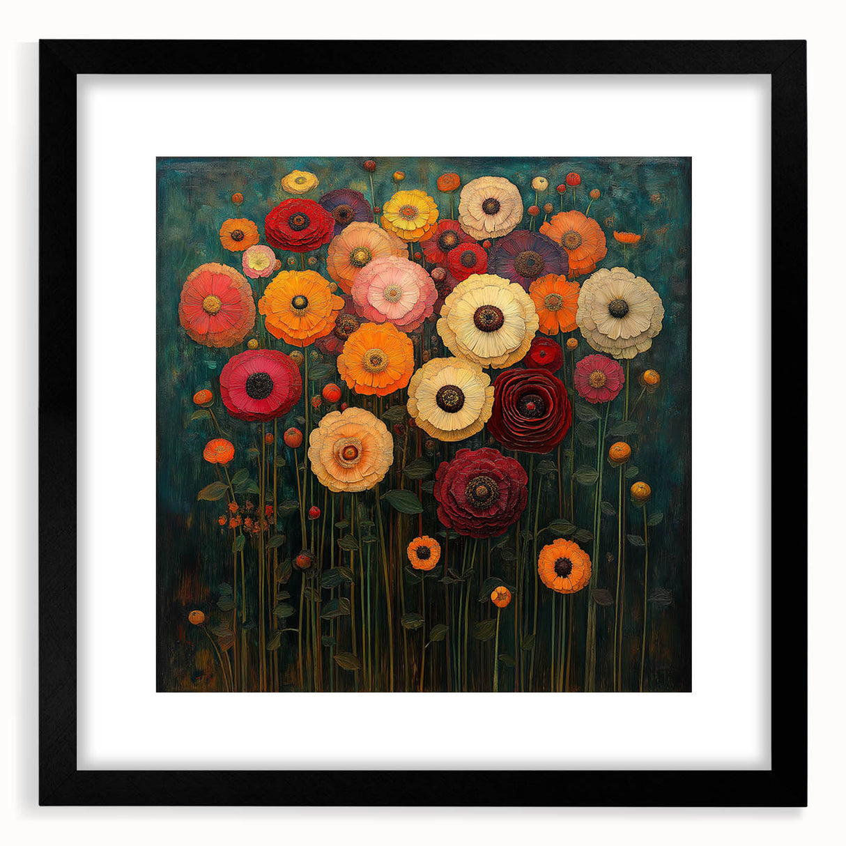 Vibrant Abstract Floral Wall Art – Bold Botanical Canvas Print