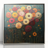 Vibrant Abstract Floral Wall Art – Bold Botanical Canvas Print