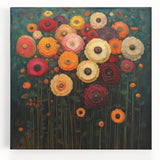 Vibrant Abstract Floral Wall Art – Bold Botanical Canvas Print