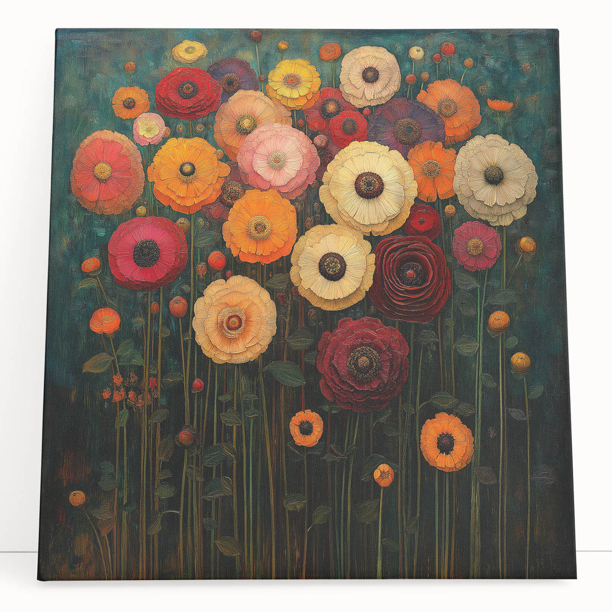 Vibrant Abstract Floral Wall Art – Bold Botanical Canvas Print