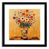 Bold Abstract Floral Wall Art – Colorful Geometric Canvas Print