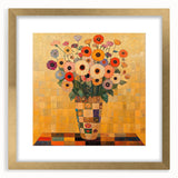Bold Abstract Floral Wall Art – Colorful Geometric Canvas Print