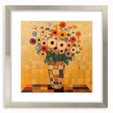Bold Abstract Floral Wall Art – Colorful Geometric Canvas Print