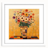 Bold Abstract Floral Wall Art – Colorful Geometric Canvas Print