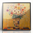 Bold Abstract Floral Wall Art – Colorful Geometric Canvas Print
