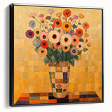 Bold Abstract Floral Wall Art – Colorful Geometric Canvas Print