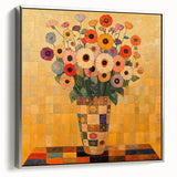 Bold Abstract Floral Wall Art – Colorful Geometric Canvas Print