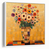 Bold Abstract Floral Wall Art – Colorful Geometric Canvas Print