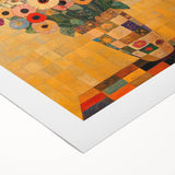 Bold Abstract Floral Wall Art – Colorful Geometric Canvas Print