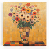 Bold Abstract Floral Wall Art – Colorful Geometric Canvas Print