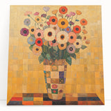Bold Abstract Floral Wall Art – Colorful Geometric Canvas Print