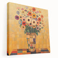 Bold Abstract Floral Wall Art – Colorful Geometric Canvas Print