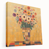 Bold Abstract Floral Wall Art – Colorful Geometric Canvas Print