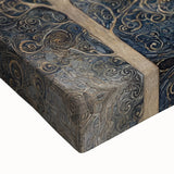 Celestial Abstract Landscape Art – Black & Gold Canvas Print