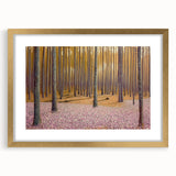 Golden Forest Abstract Wall Art – Soft Floral Nature Canvas Print