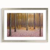 Golden Forest Abstract Wall Art – Soft Floral Nature Canvas Print