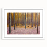 Golden Forest Abstract Wall Art – Soft Floral Nature Canvas Print