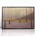Golden Forest Abstract Wall Art – Soft Floral Nature Canvas Print
