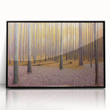 Golden Forest Abstract Wall Art – Soft Floral Nature Canvas Print