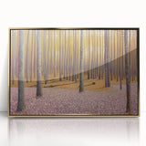 Golden Forest Abstract Wall Art – Soft Floral Nature Canvas Print