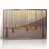 Golden Forest Abstract Wall Art – Soft Floral Nature Canvas Print