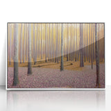 Golden Forest Abstract Wall Art – Soft Floral Nature Canvas Print