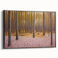 Golden Forest Abstract Wall Art – Soft Floral Nature Canvas Print