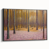 Golden Forest Abstract Wall Art – Soft Floral Nature Canvas Print